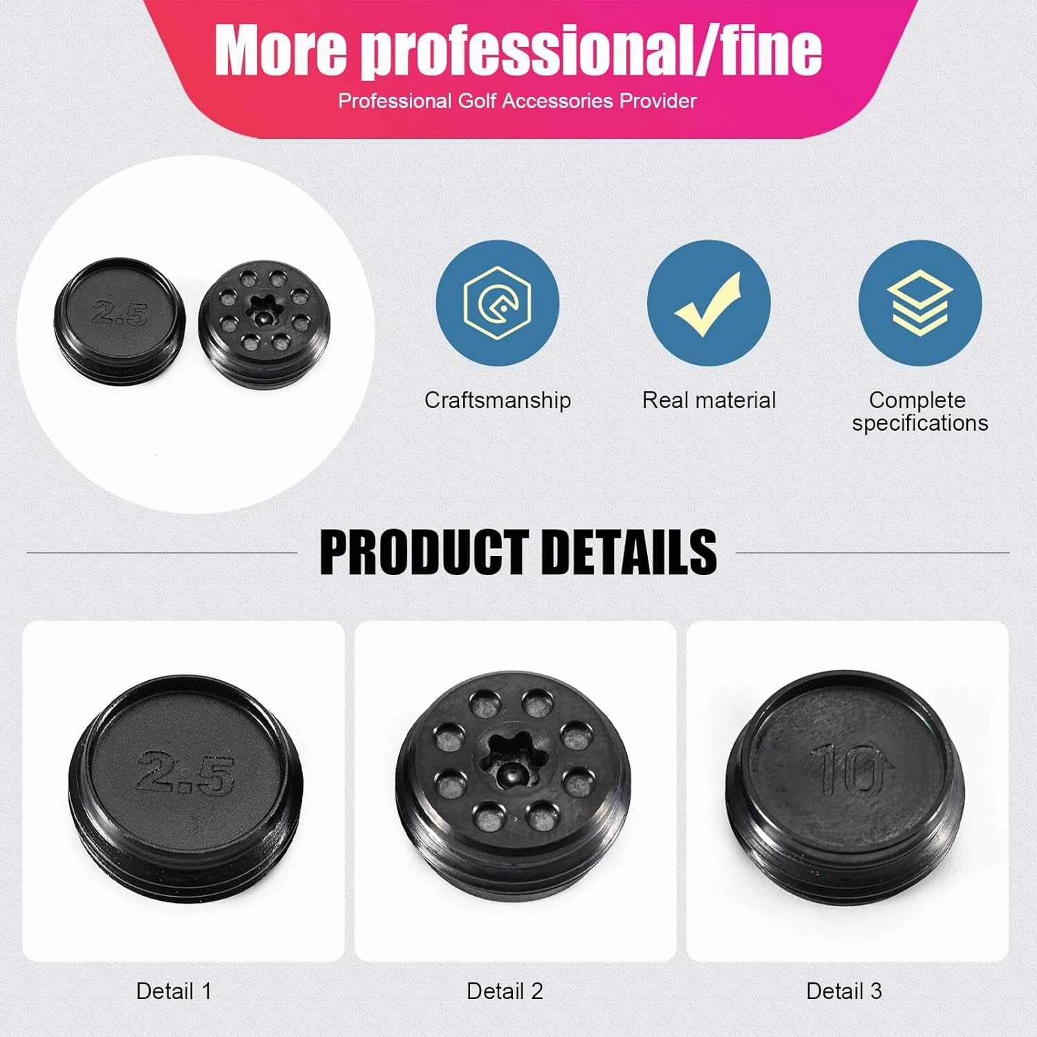 Golf Weight Blocks Suitable for PXG Series Wooden Club Push Rod Counterweight Screw Golf Club Adjustment Swing Weight Parts.