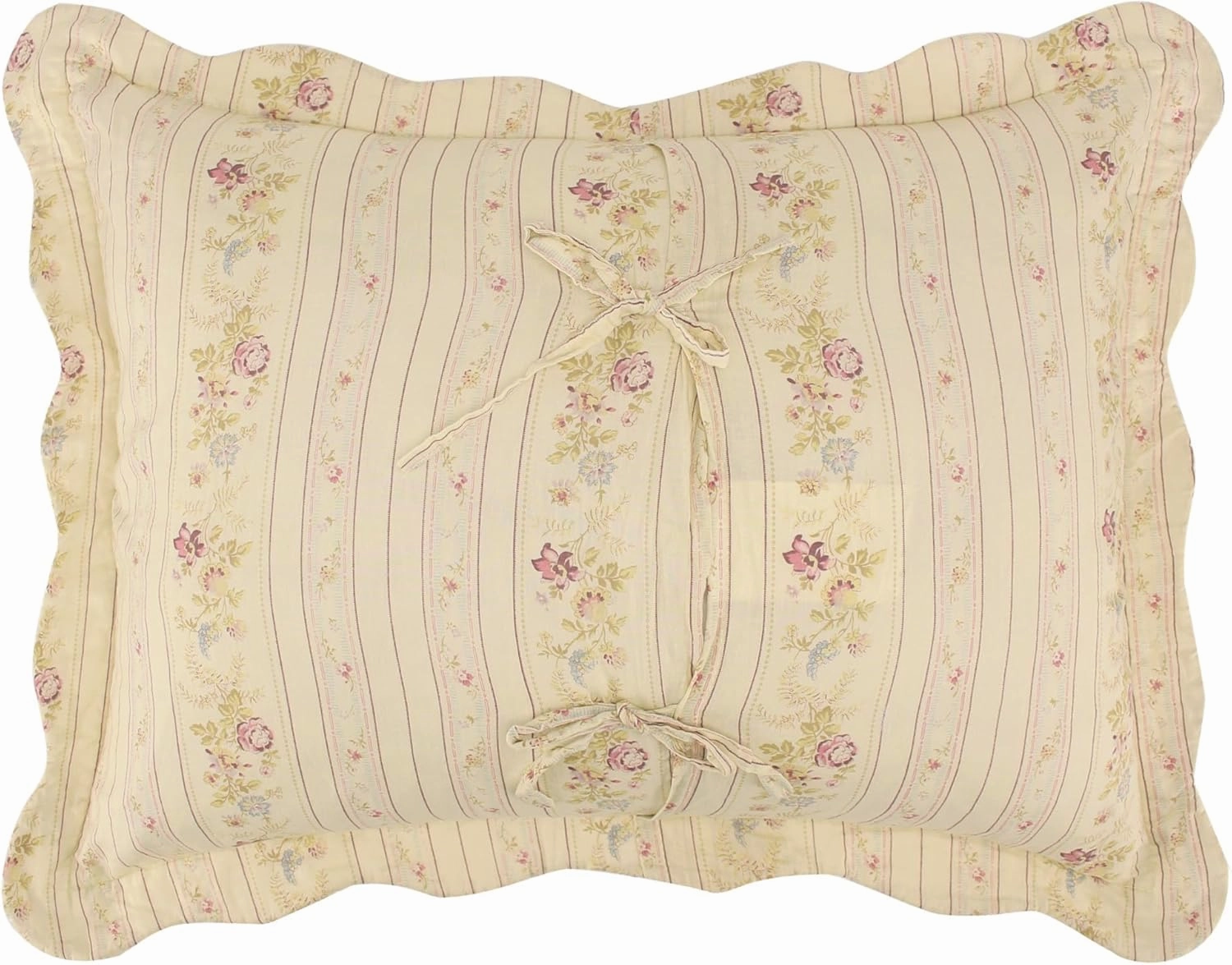 Greenland Home Antique Rose Full/Queen Quilt Set, Ecru