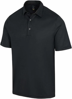 Greg Norman ML75 Recycled Microlux Mesh Mens Golf Polo Black Heather