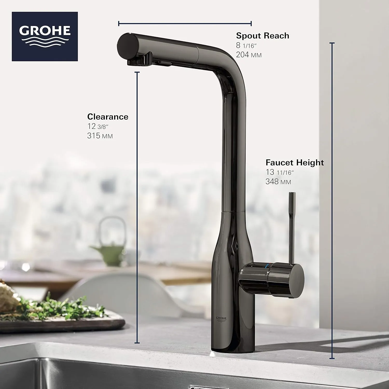 GROHE 30271DC0 Essence Dual Spray Pull-Out Kitchen Faucet Supersteel (Stainless Steel)