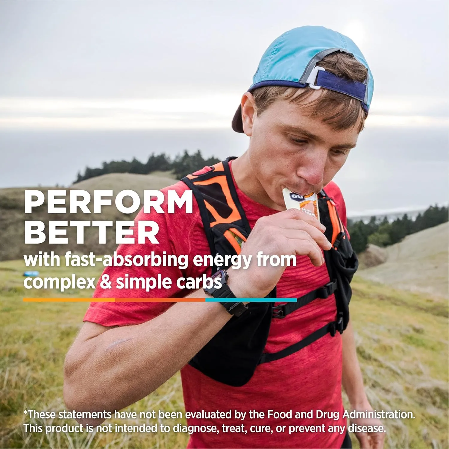 GU Energy Original Sports Nutrition Energy Gel, Vegan, Gluten-Free, Kosher, and Dairy-Free On-the-Go Energy for Any Workout, 24-Count, Jet Blackberry