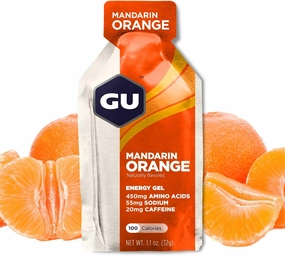 GU Energy Original Sports Nutrition Energy Gel, Mandarin Orange, 8 Count