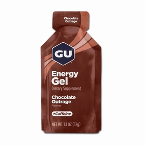 GU Energy Original Sports Nutrition Energy Gel, Vegan, Gluten-Free, Kosher, and Dairy-Free On-the-Go Energy for Any Workout, 8-Count, Chocolate Outrage