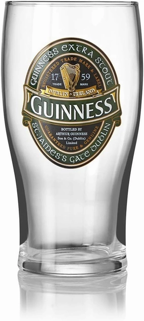 Guinness Official Green Collection Beer Glass, Classic Memorabilia (600ml)
