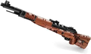 Gun Building Block, 1025 Pcs Manually Loaded Shooting Blaster Model Kit, Military Mauser 98K Sniper Rifle Weapon Building Kit Compatible with Major Brands