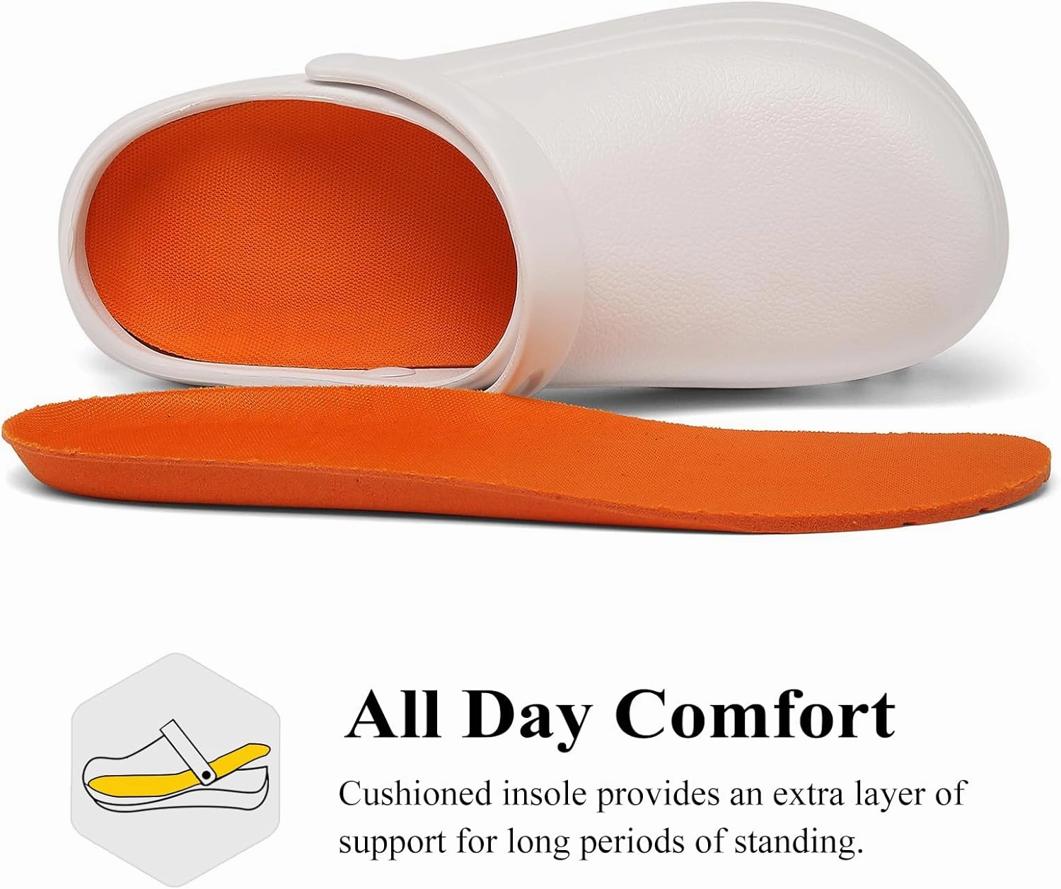 Haifago Non Slip Chef Shoes for Men Women, Kitchen Food Service Slip Resistant Work Shoe Waterproof Nursing Clogs