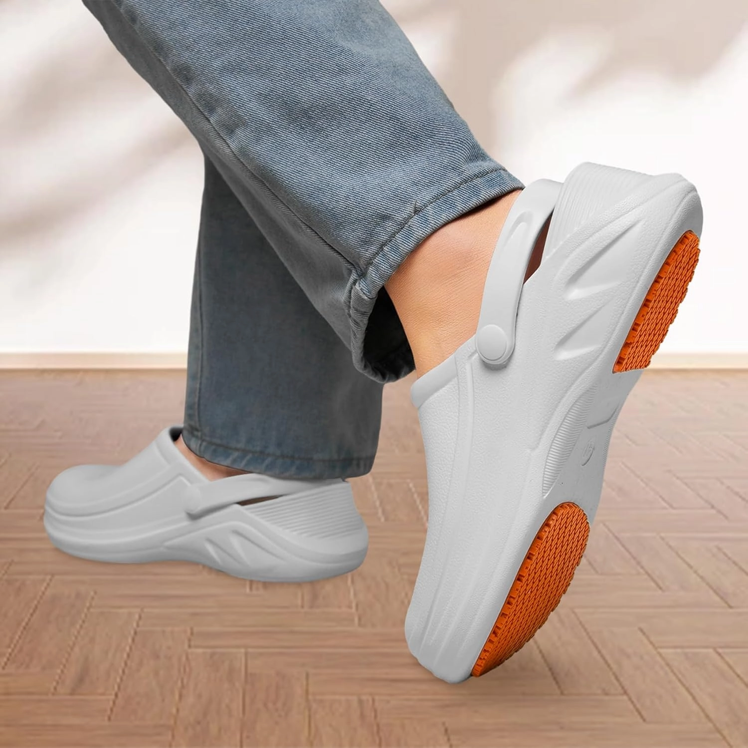 Haifago Non Slip Chef Shoes for Men Women, Kitchen Food Service Slip Resistant Work Shoe Waterproof Nursing Clogs