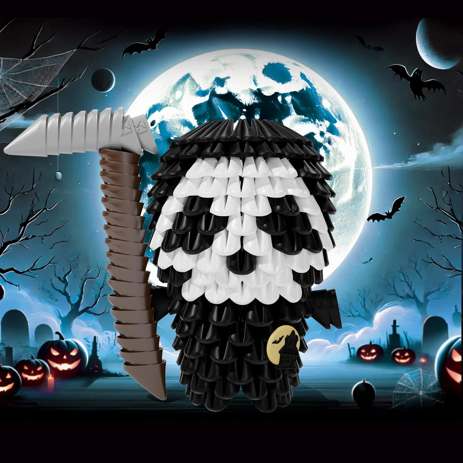 Halloween 3D Soft Building Blocks, Soft Assembling Building Kits Pressure-Relief Toys Interlocking Block Sets (Shadow Skeleton)