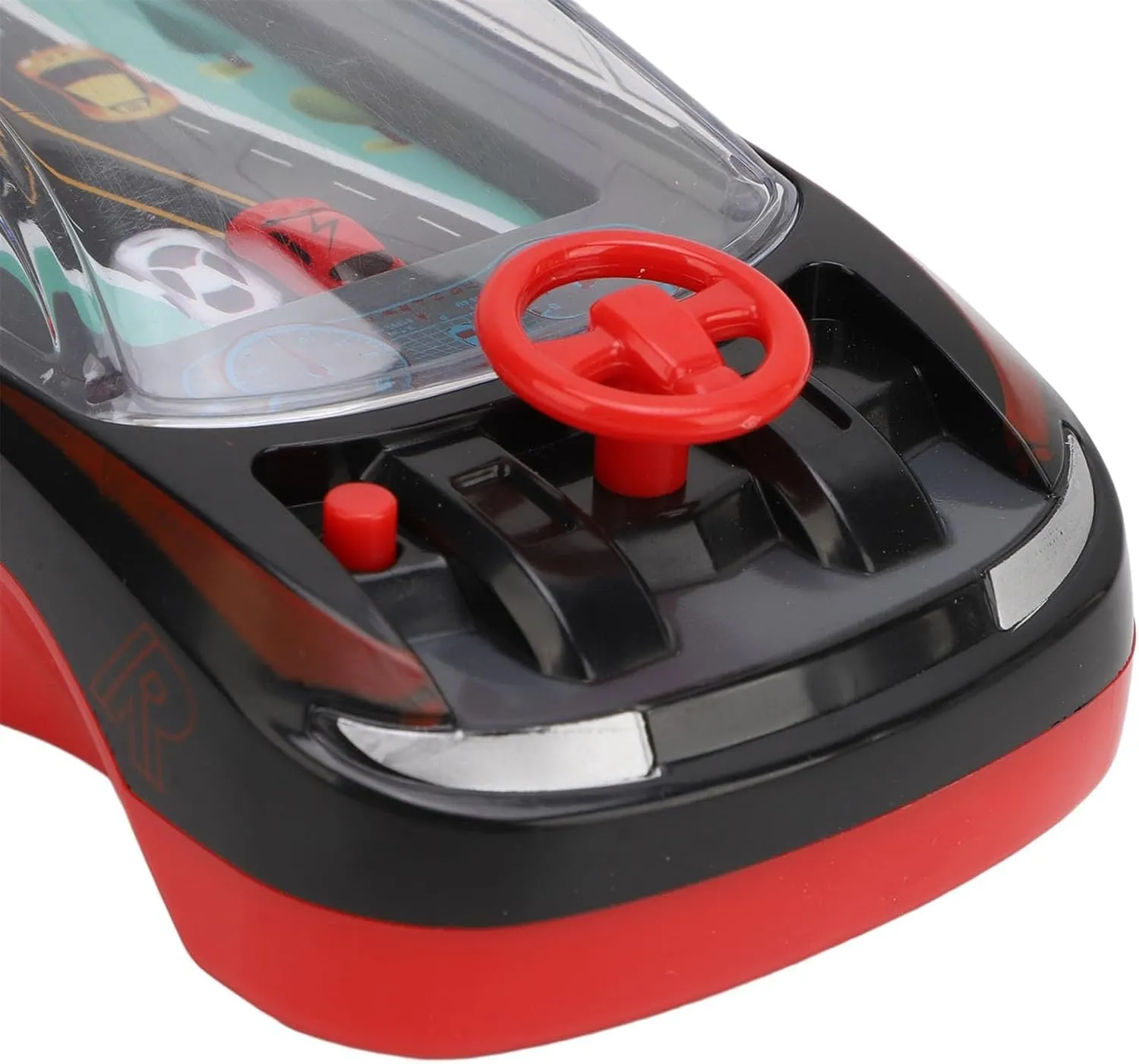 Handheld Racing Car Game, Racing Adventure Car Steering Wheel, Interactive Family Toy with Racing Experience, Car Racing Toy, Handheld Games for Kids (red)