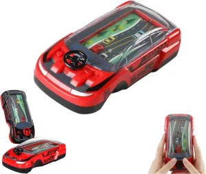 Handheld Racing Car Game, Racing Adventure Car Steering Wheel, Interactive Family Toy with Racing Experience, Car Racing Toy, Handheld Games for Kids (red)