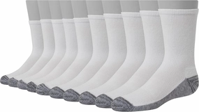 Hanes Ultimate Boys' Crew Performance Sport Socks, 10-Pair Packs