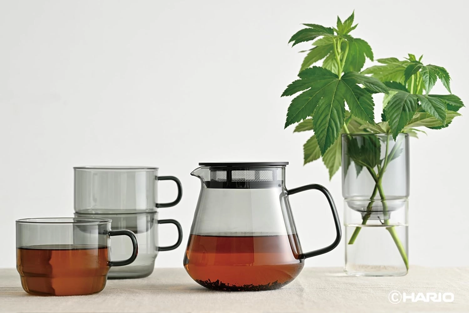 Hario Color Glass Coffee and Tea Server, 600ml Grey