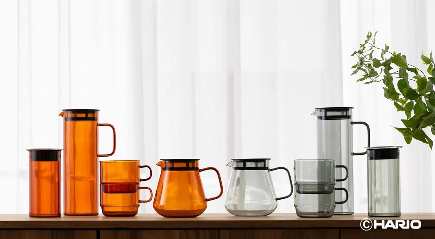 Hario Color Glass Coffee and Tea Server, 600ml Grey