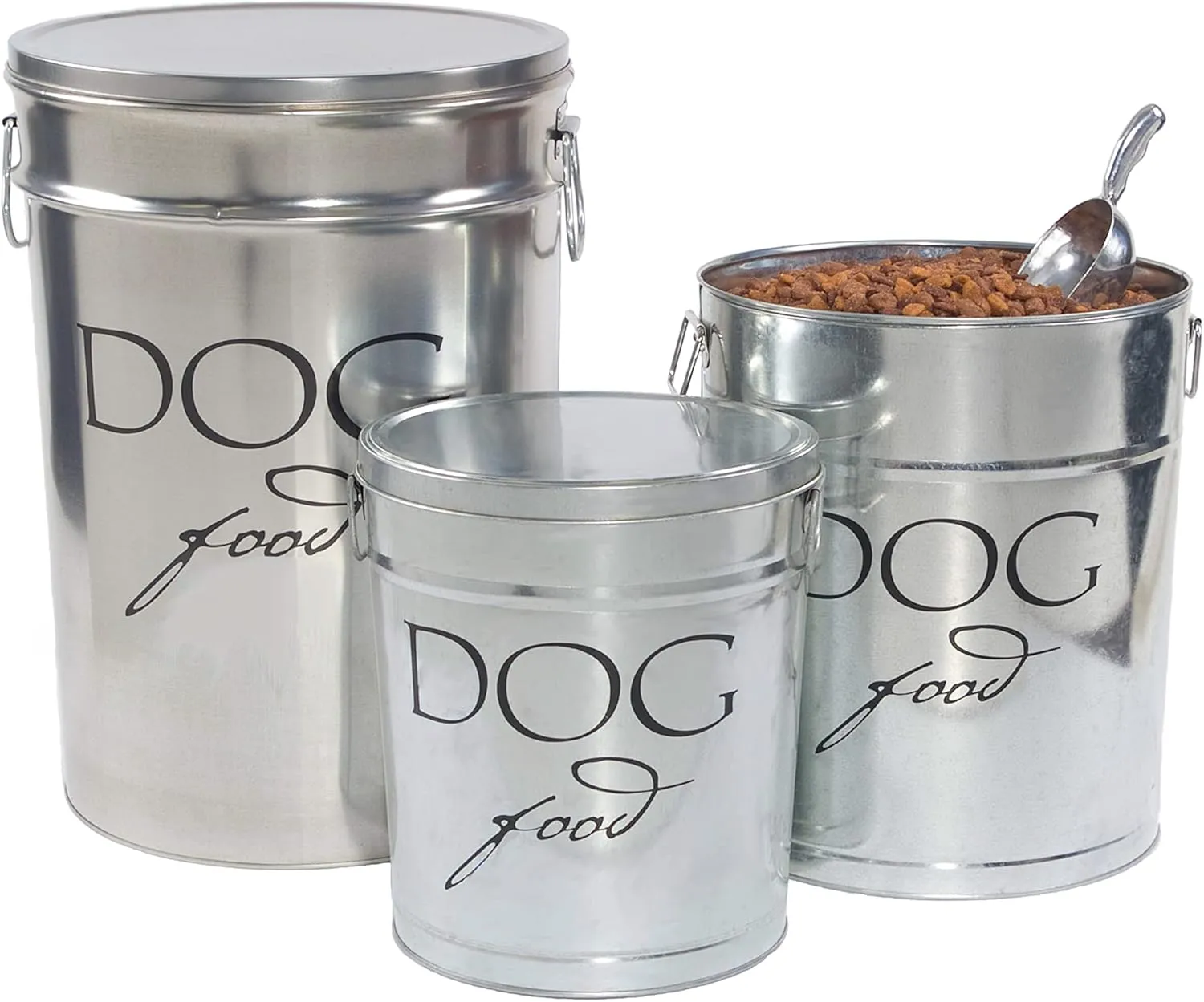 Harry Barker Silver Classic Food Storage, Large 40 Pounds of Food
