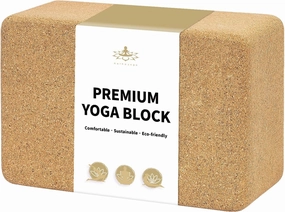 Hatha Yoga Cork Yoga Block, Natural Cork from Portuguese, Premium Brick, Eco-Friendly Yoga Accessories for Yoga, Pilates & Stretching
