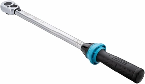 HAZET Torque Wrench 5122-2CT I Output: Square 12.5 mm, 1/2 inch, Tolerance: 4%, 32 Teeth Actuating Angle 11.25 Degrees I User-Friendly Reversible Ratchet for car and Bicycle I 519mm