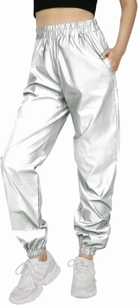 HDE Reflective Joggers Pants for Women High Visibility Jogger Windbreaker Pant