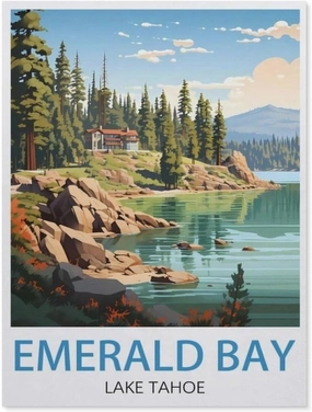 hdksyhsu Easy Paint by Numbers for Adults Beginners，Emerald Bay Lake Tahoe，Paint by Number Kit On Canvas for Adults New Painters's Gift DIY Gifts(50x60cm-AY66