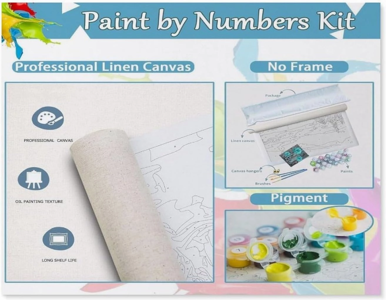 hdksyhsu Easy Paint by Numbers for Adults Beginners，Emerald Bay Lake Tahoe，Paint by Number Kit On Canvas for Adults New Painters's Gift DIY Gifts(50x60cm-AY66