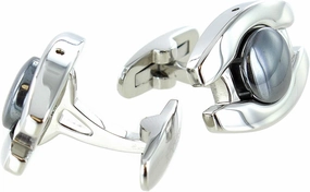 Hematite Classic Design Stainless Steel Elegant Cufflinks