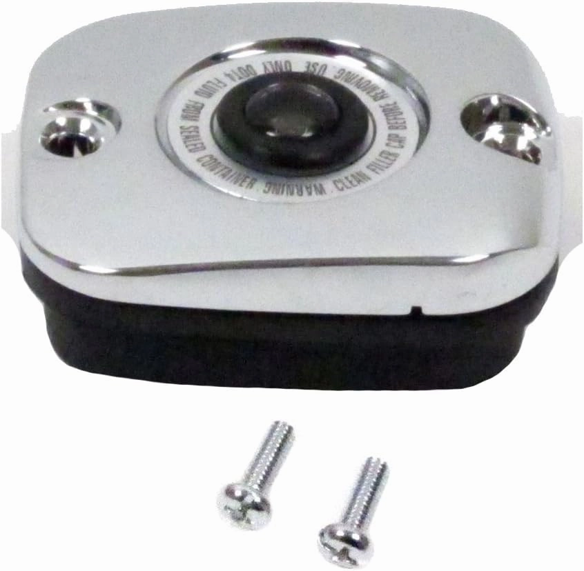 Hill Country Customs Chrome Front Brake Master Cylinder Cover for 2005-2007 Harley Touring models -
