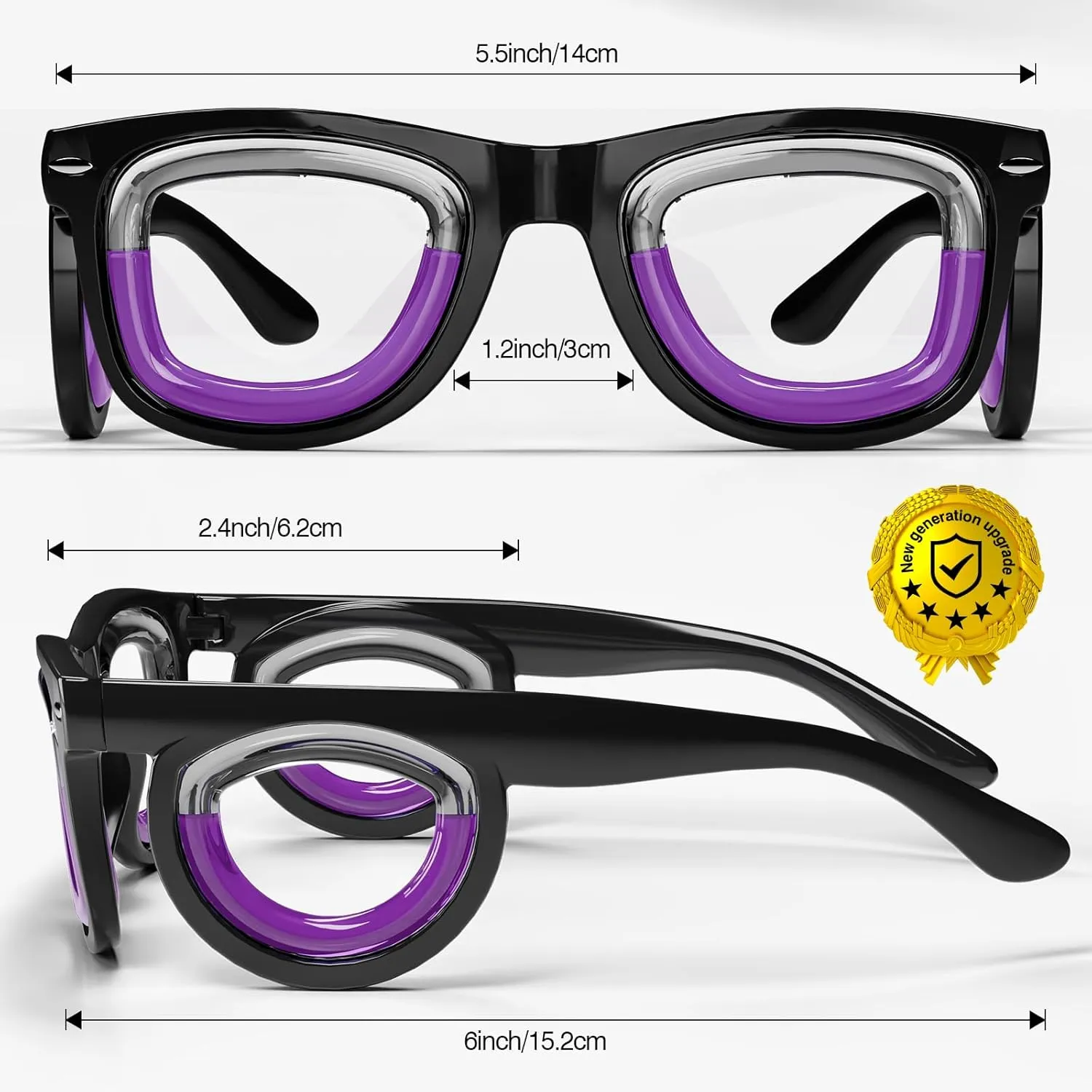 Hion 2 Pairs Adult Anti- Motion Sickness Smart Glasses, Ultra-Light Portable Nausea Relief Liquid Glasses, Carsickness Airsickness Seasickness Glasses, Travel/Cruise Essentials