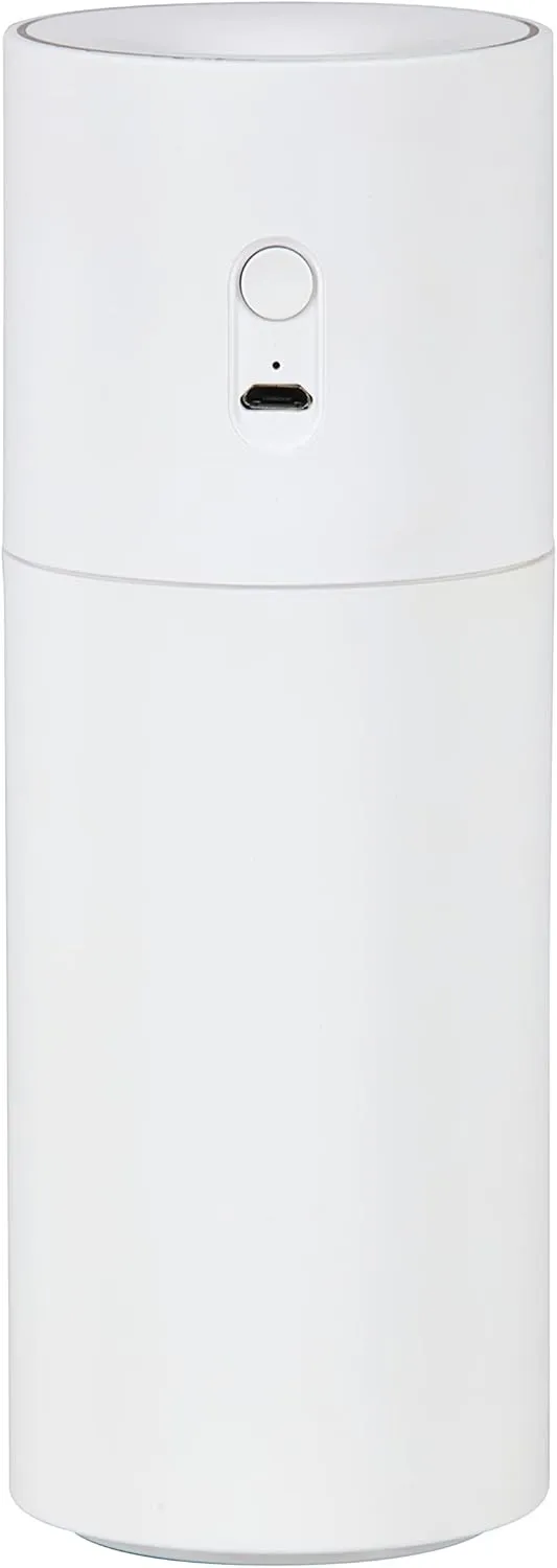 Homedics Portable Humidifier - Small Air Humidifiers for Bedroom, Plants, Office, Travel - Cool Mist Humidifiers, Color-Changing Accent Light, 2 Mist Settings, White
