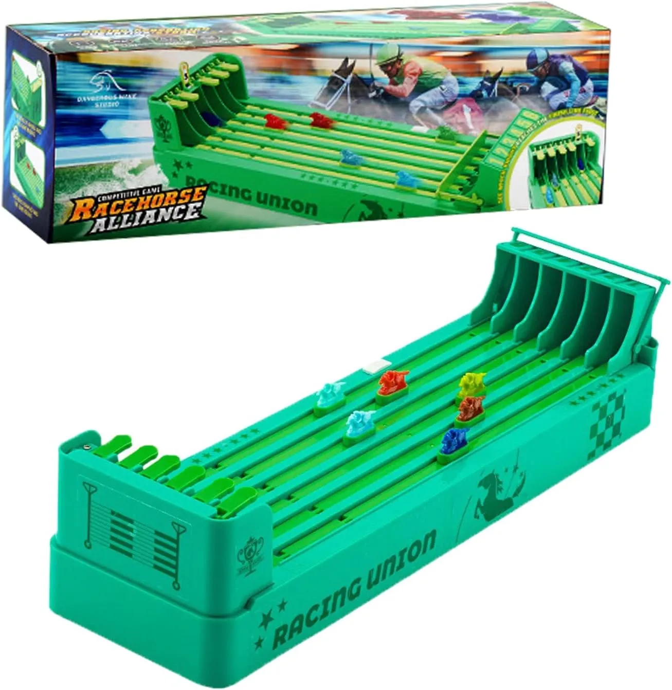 Horse Racing Game, Electric Horse Racing Game, Table Football Board Games, Mini Portable Table Games, Suitable for Family or Friends Gatherings