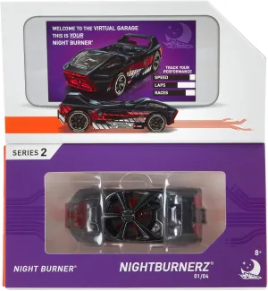 Hot Wheels id Car Night Burner with Built-in NFC Chip, Unique Identification, 1/64 Scale, Toy for Children, Ages 8 and up, GML25
