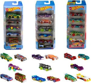 Hot Wheels Toy Cars, Bundle of 15 1:64 Scale Vehicles with 3 Themes: HW City, X-Raycers & Track Pack [Amazon Exclusive]