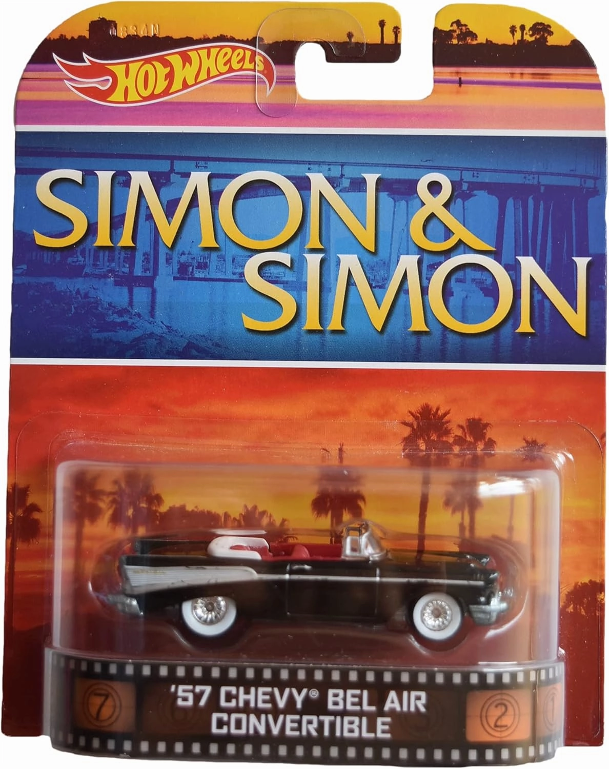Hot Wheels '57 Chevy Bel Air Convertible, [Black] Simon & Simon