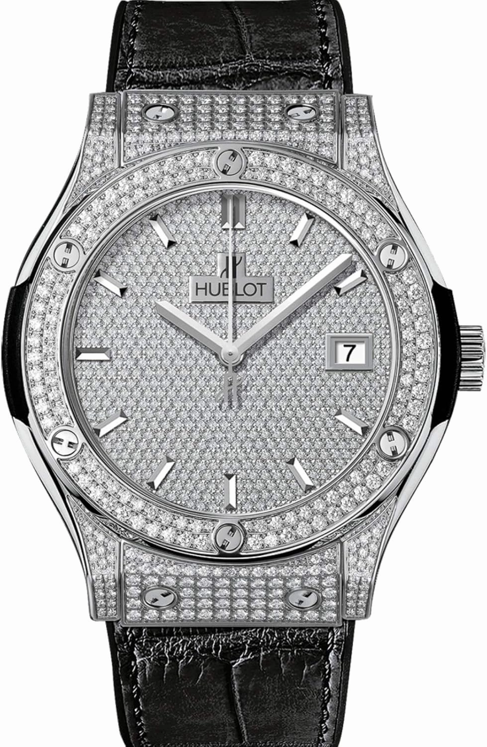 Hublot Classic Fusion Titanium Full Pave 45 Watch 511.NX.9010.LR.1704