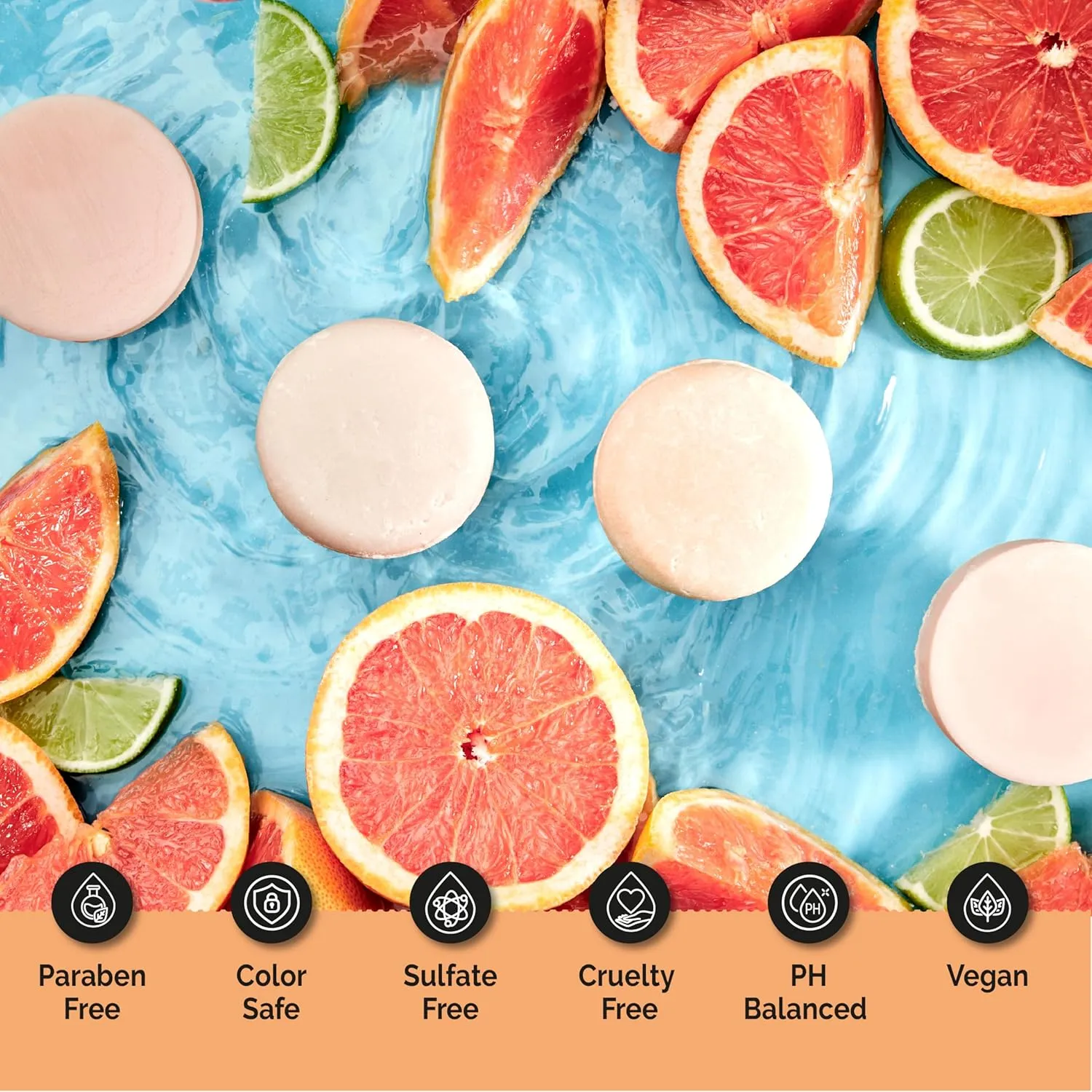 Hydrating Shampoo and Conditioner Bar with Sea Buckthorn Oil and Aloe Vera Extract, Vegan, Sulfate-Free, Phthalate-Free, Paraben-Free, Eco Friendly, 2.2 oz bar
