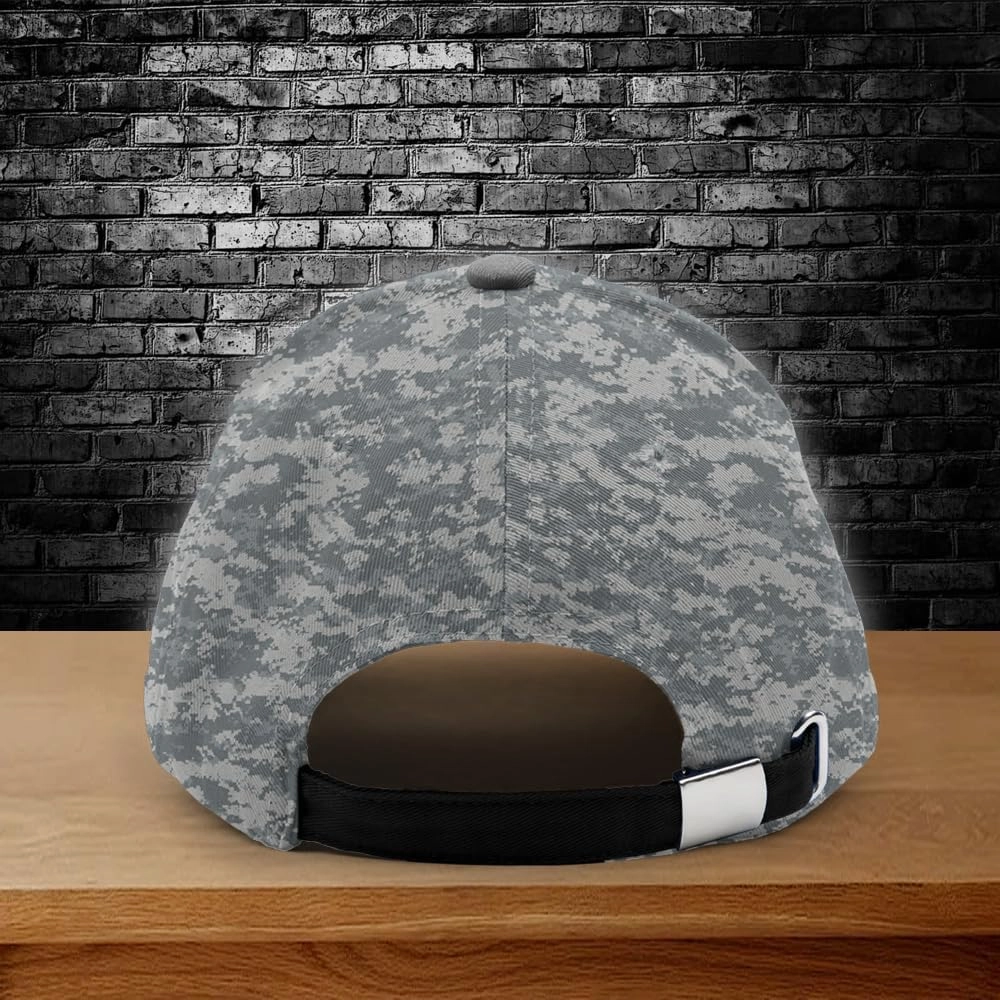 I'm A Dad Grandpa Veteran Cap, Camo Military Hat for Men, Gift for Memorial Day, Veterans Day, All Over Printed Hat