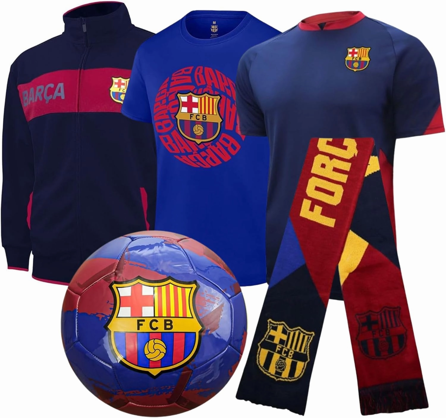 Icon Sports Pro League Ultimate Fan Pack – Officially Licensed 5-Piece Soccer Merch - Shirt, Jersey, Jacket, Scarf, Ball