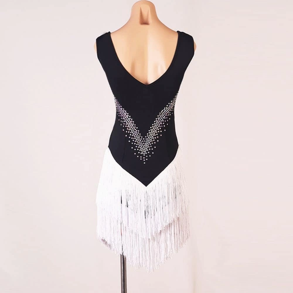 Imitation Austrian Drill Latin Tango Rumba Cha Cha Dance Belly Dance Samba Fringed Dress