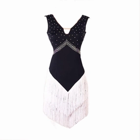 Imitation Austrian Drill Latin Tango Rumba Cha Cha Dance Belly Dance Samba Fringed Dress
