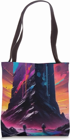 Intergalactic Monolith Scifi Alien World Space Graphic Tote Bag