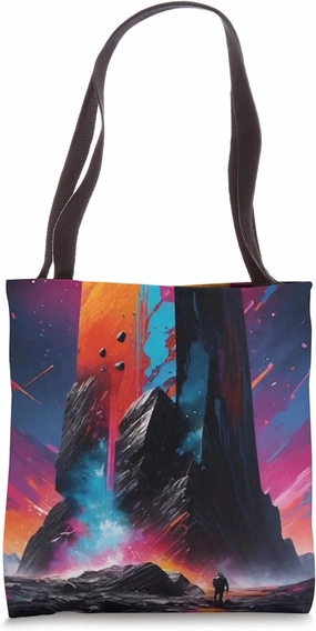 Intergalactic Monolith Space Geeky SciFi Video Game Design Tote Bag