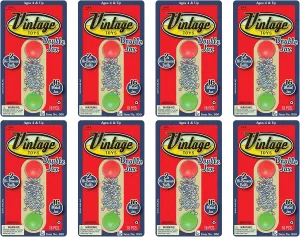 JA-RU Vintage Toys Metal Jacks Set (8 Pack) w/Two Bouncy Balls. Retro Classic Mini Jax Games Family. Bulk Party Favors, Pinata Filler, Birthday Stocking Stuffers. 950-8s