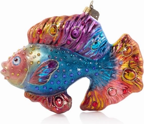 Jay Strongwater Fancy Fish Glass Ornament - SDH20105-250