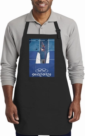 Jennifer Suhr - Kitchen Cooking Cotton Apron SRS #G1848025, Black