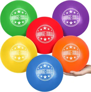 Jerify 6 Pcs Foam Dodgeball Set 7 Inch Soft Skin Playground Dodgeballs Bulk, Low Density Foam for Non Sting Dodgeball Sports Equipment for Kids and Adults