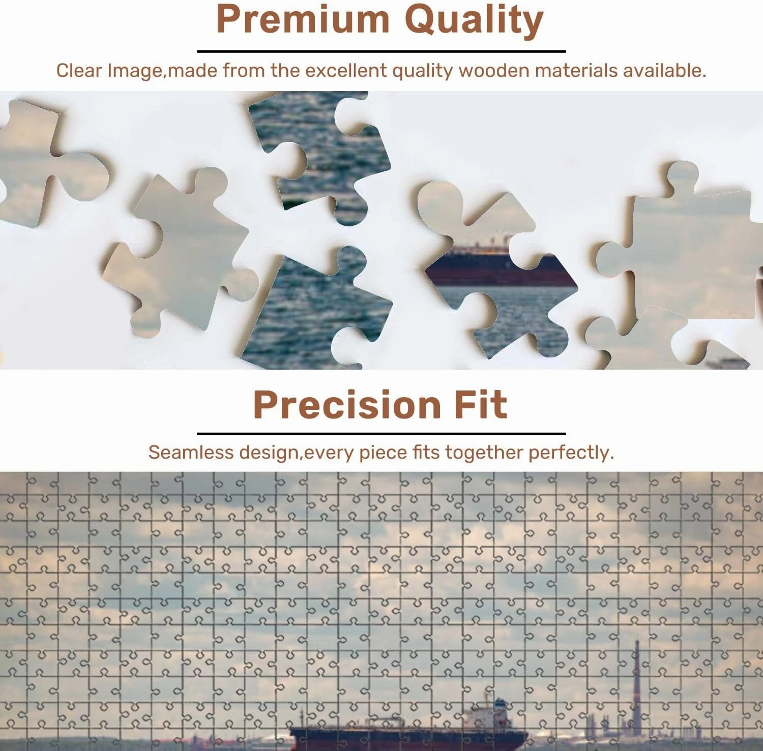 Jigsaw Puzzles 500 Pieces for Adult Large Cargo Boat Refineria Camilo Bahia de Cienfuegos Bay Cuba Puzzle Game for Family Wooden Puzzle Toy Educational Games Puzzles for Home Decor