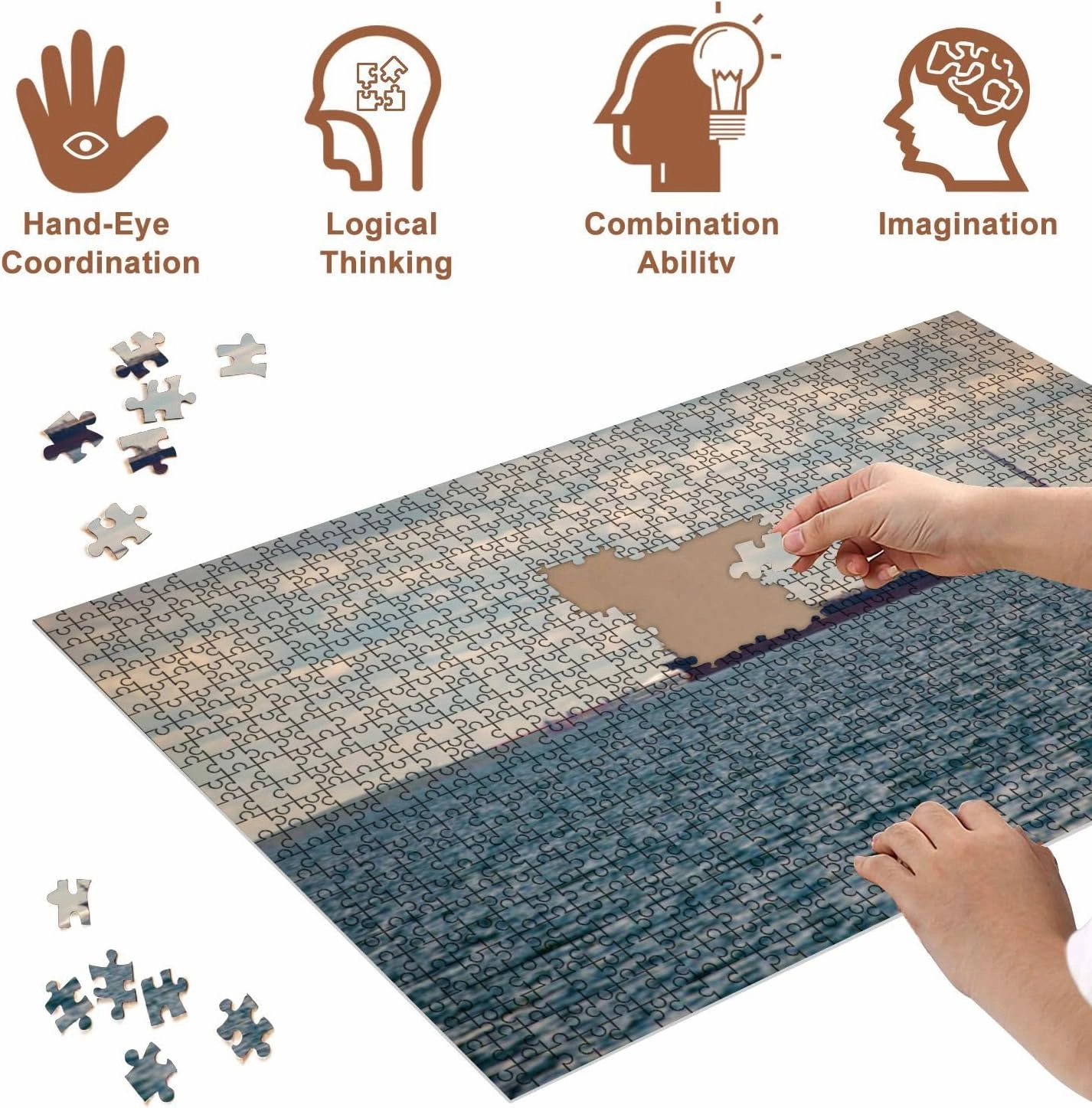 Jigsaw Puzzles 500 Pieces for Adult Large Cargo Boat Refineria Camilo Bahia de Cienfuegos Bay Cuba Puzzle Game for Family Wooden Puzzle Toy Educational Games Puzzles for Home Decor
