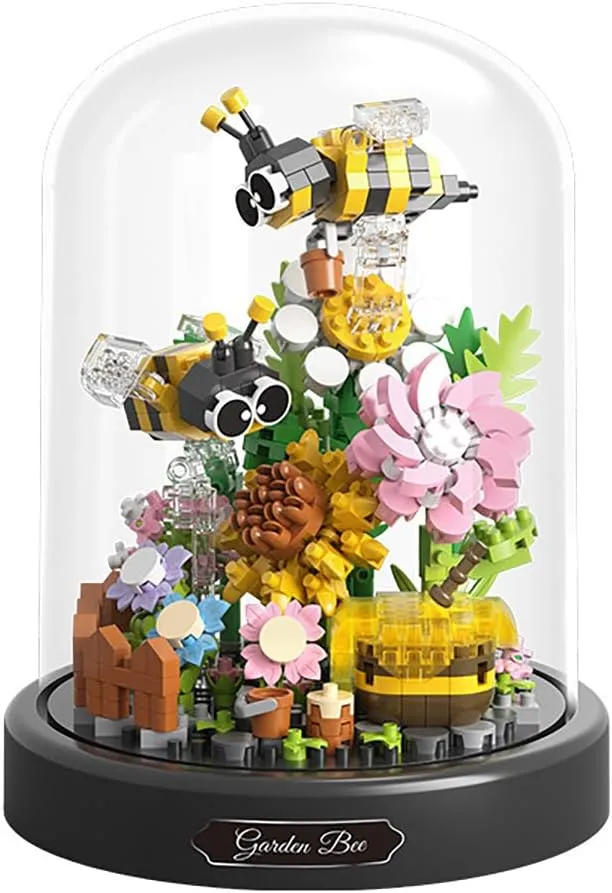 Jollcnoia Secret Flowers Home Bouquets Building Toy with Dust Cover - Creative Housewarming, Ideal Creative Toy Gift for Moms and Women