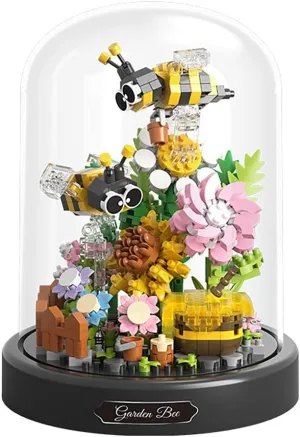 Jollcnoia Secret Flowers Home Bouquets Building Toy with Dust Cover - Creative Housewarming, Ideal Creative Toy Gift for Moms and Women