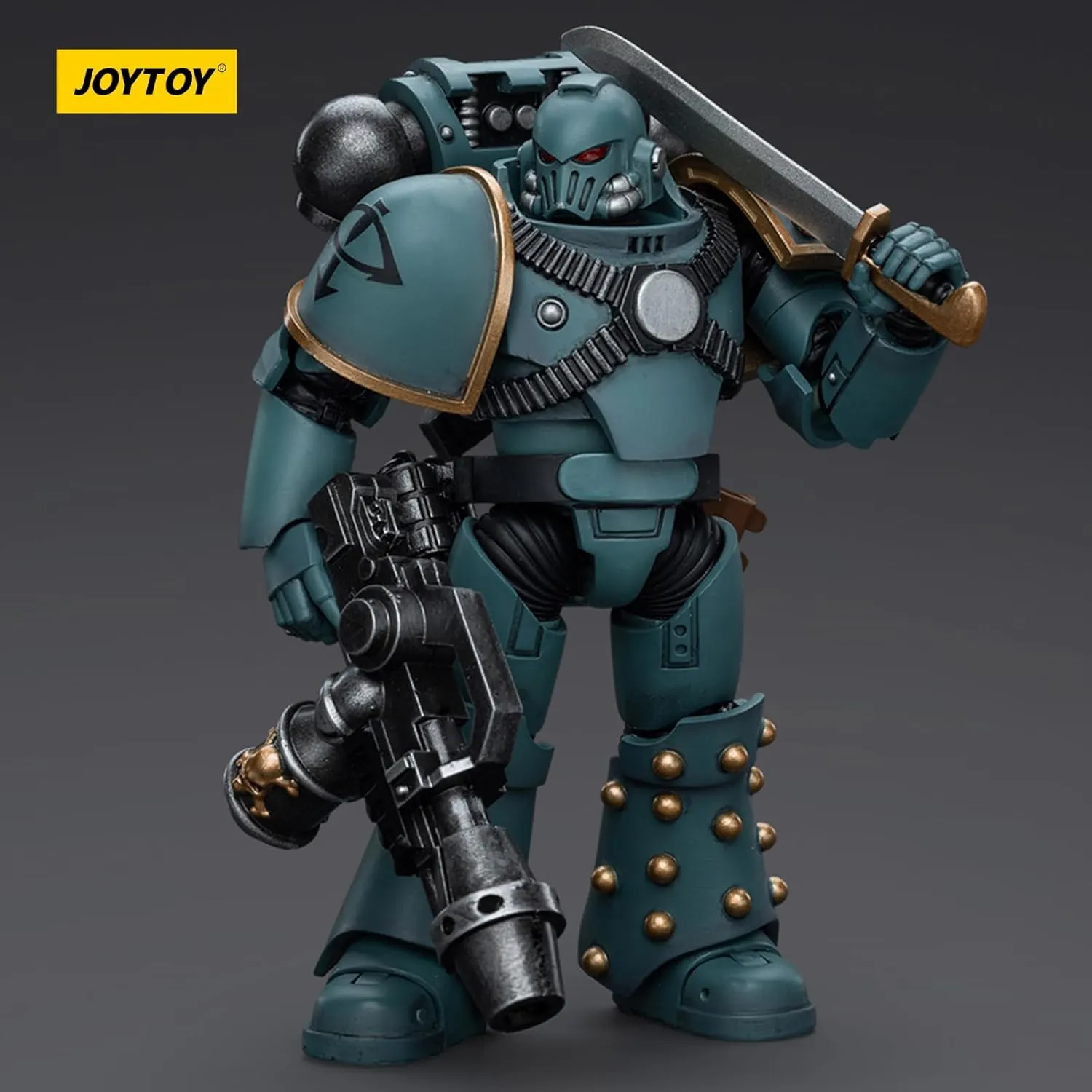 JOYTOY Warhammer 40K The Horus Heresy, JT9596 Sons of Horus MKIV Tactical Squad Legionary with Flamer 1/18 Action Figures