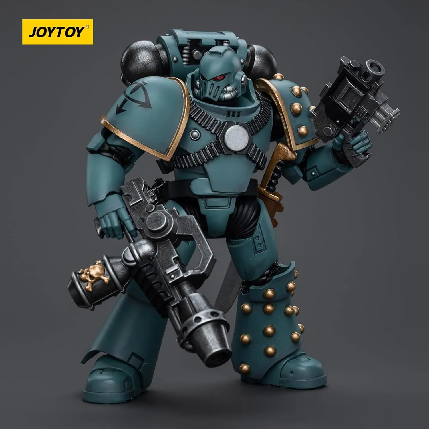 JOYTOY Warhammer 40K The Horus Heresy, JT9596 Sons of Horus MKIV Tactical Squad Legionary with Flamer 1/18 Action Figures