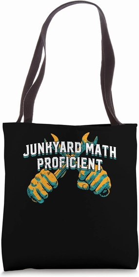 Junkyard Math Proficient Mechanic Dad Maintenance Man Daddy Tote Bag